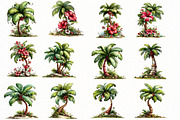 Whimsical summer palm tree clipart, an Illustration by Designworld (Thumbnail 3 of 7)