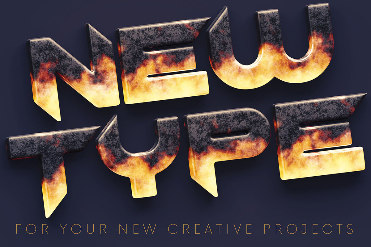 Metal & Fire - 3D Lettering, a Graphic by MIIM (Photo 5 of 8)