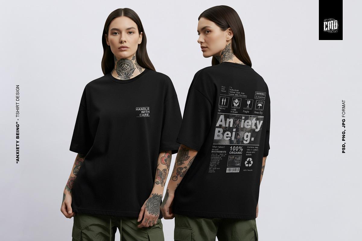 Anxiety Being - T-Shirt Design, an Object Graphic by Cmd Project (Photo 8 of 9)