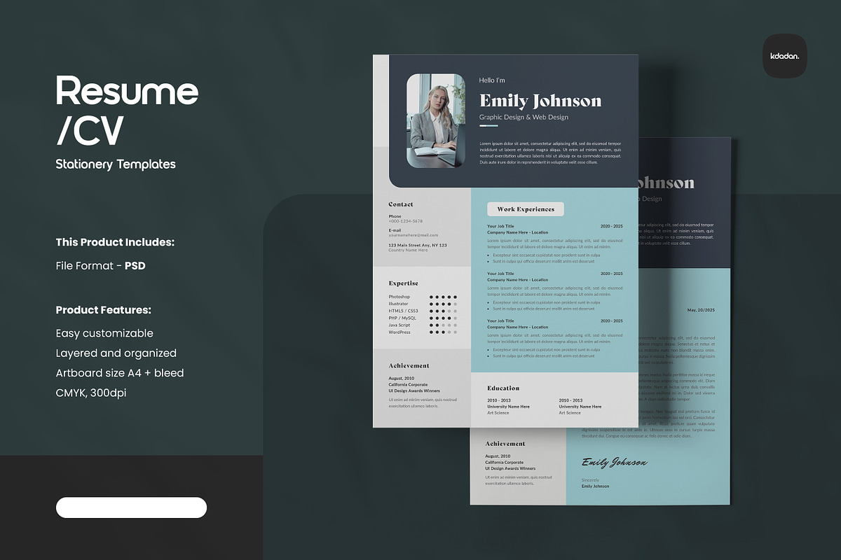 Resume/CV – Vol. 19.2, a Resume Template by kdadan. (Photo 1 of 4)