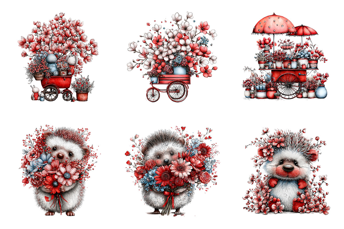 Whimsical spring clipart bundle, an Illustration by SinaCreation (Photo 4 of 11)