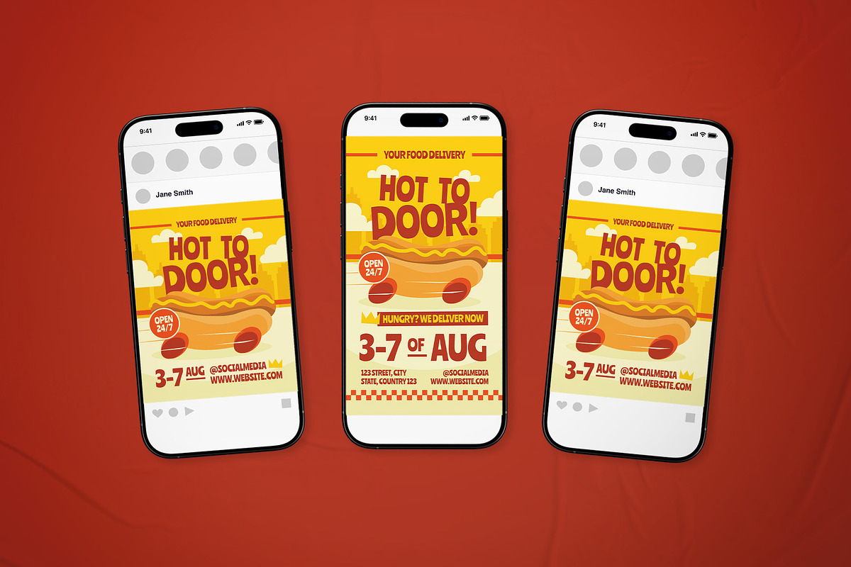 Food Delivery Promotion Flyer Set, a Flyer Template by The Good Store (Photo 2 of 2)