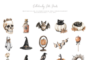 Watercolor Witchy Halloween Clipart, an Illustration by Pati Paints (Thumbnail 2 of 10)