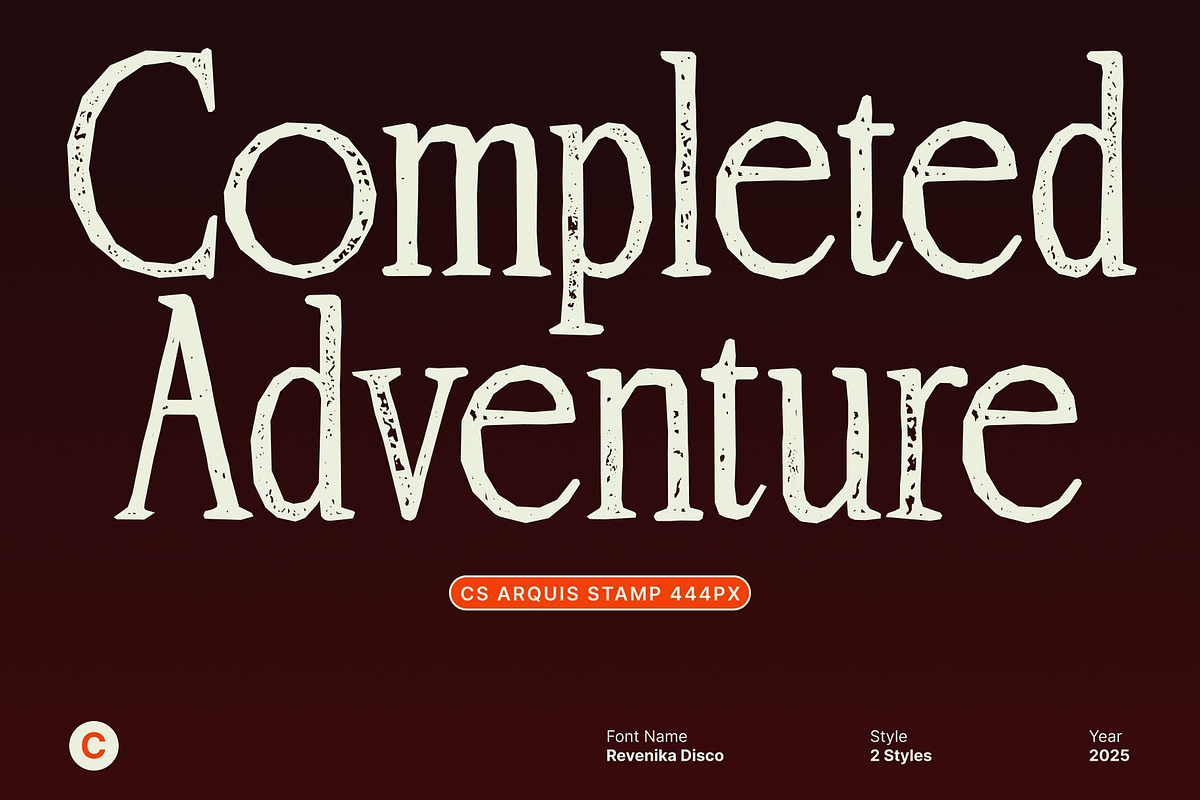 CS Arquis Stamp, a Serif Font by Craft Supply Co. (Photo 5 of 8)