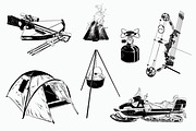 Hunting hand drawn logo elements, an Animal Illustration by Akimo Mia (Thumbnail 4 of 6)