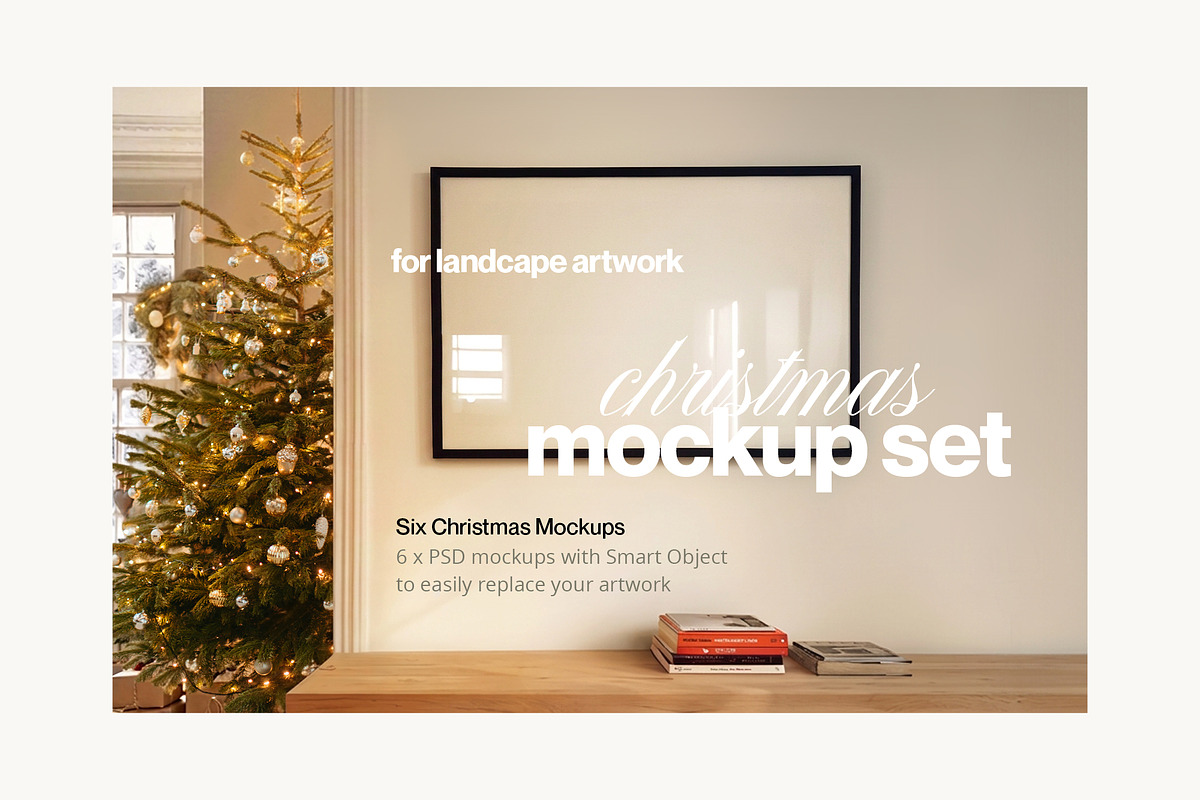 DIN A Christmas Mockup Set Vol 1, a Household Mockup by WasMockups (Photo 3 of 4)