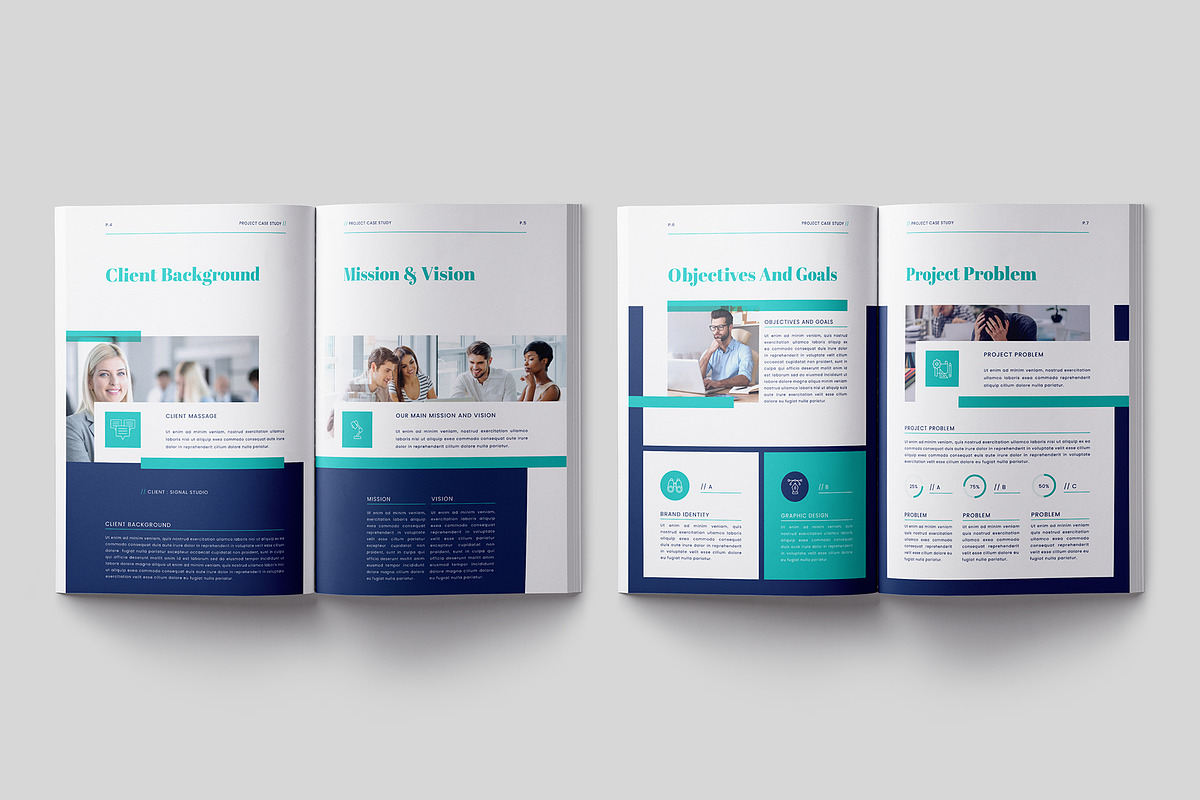 Case Study Template, a Brochure Template by Designsoul14 (Photo 6 of 10)