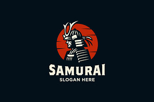 Japan Warior Samurai Knight Logo, a Branding & Logo Template by funpixel