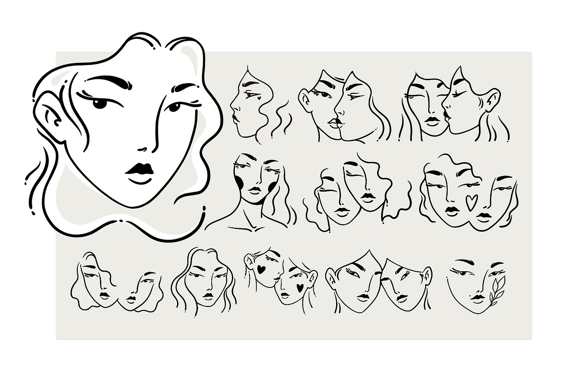 you are beautiful. simple line set, a Person Illustration by heyXeni (Photo 7 of 8)