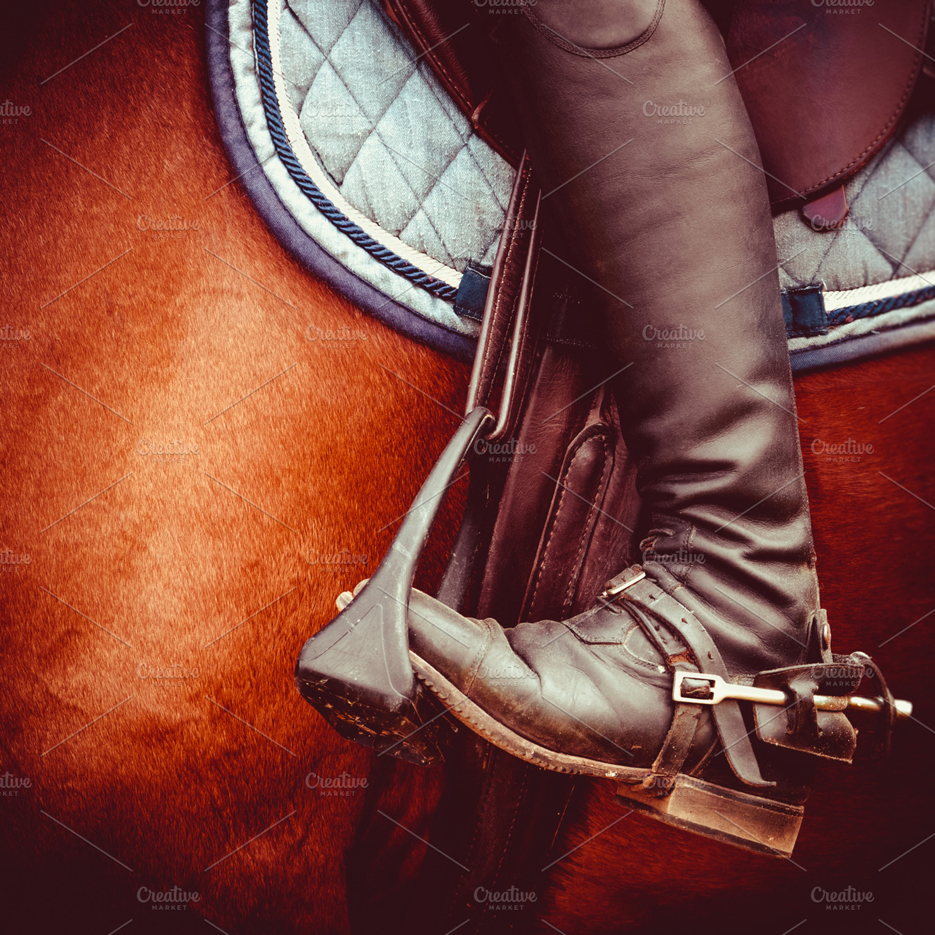 Jockey riding boot, saddle, stirrup, a Sports & Recreation Photo by chamillewhite