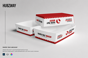 Paper Tray Mockup, an Advertising Mockup by Hubzway