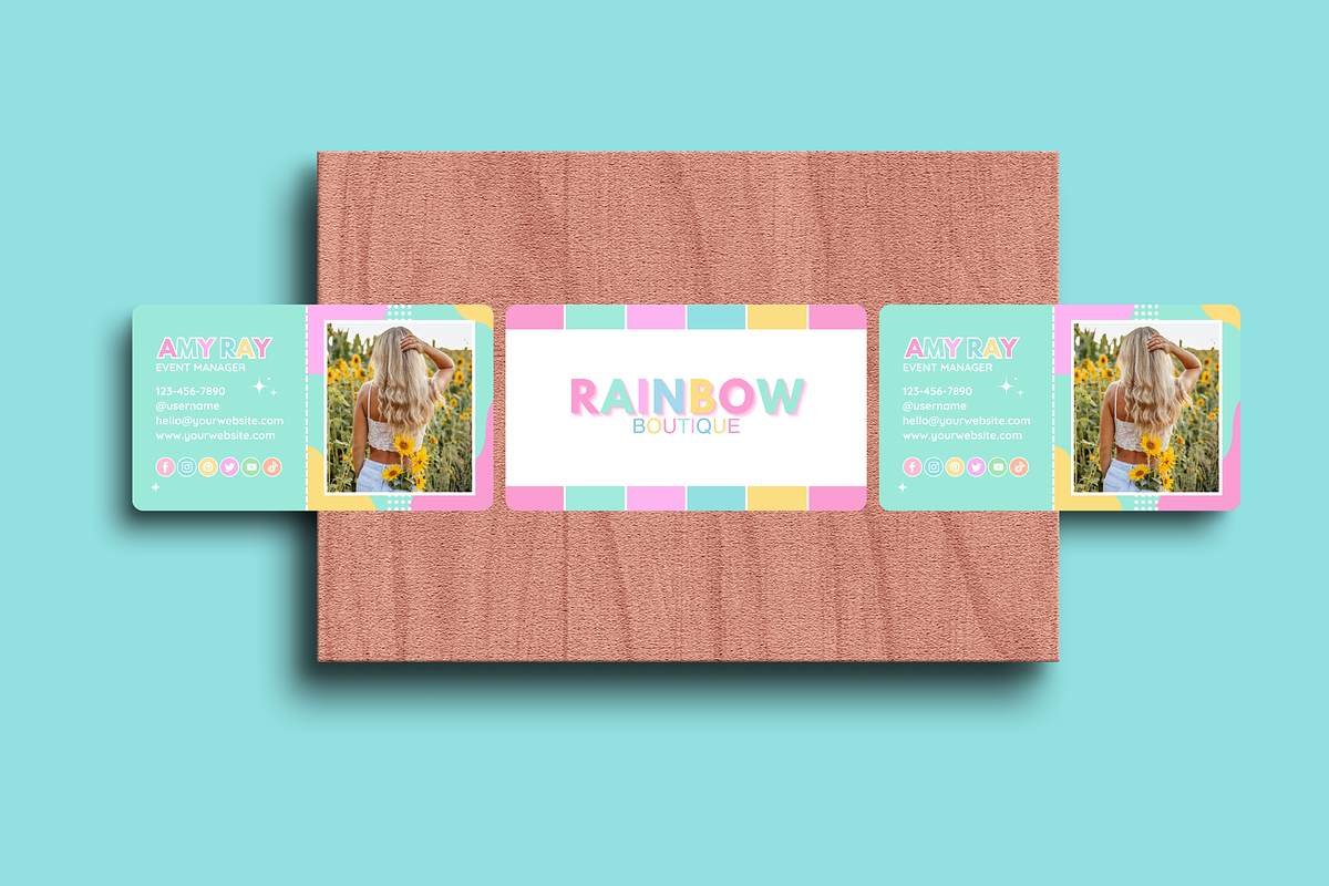 Colorful Business Card, a Business Card Template by SunshineStudioBoutique (Photo 5 of 10)