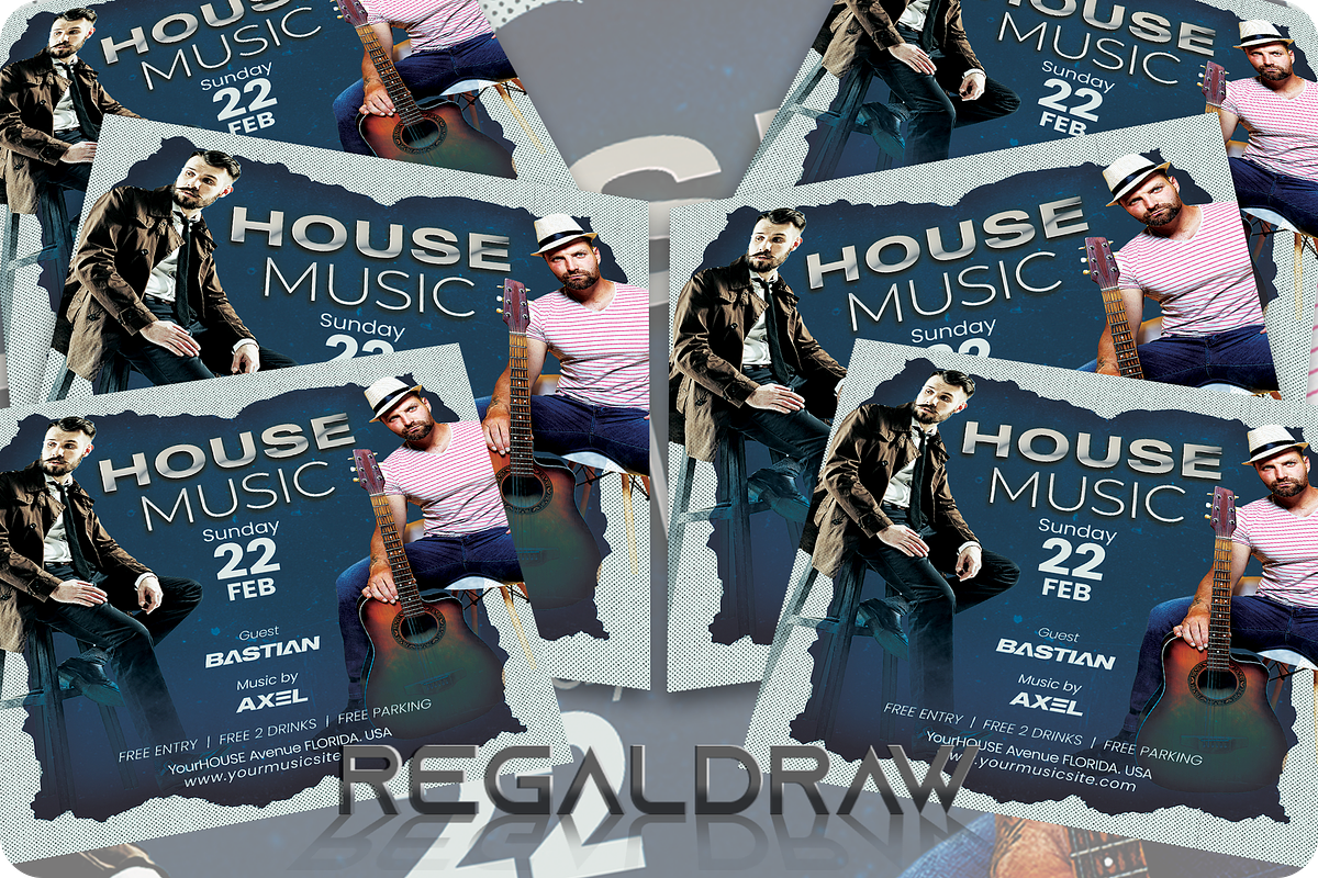 House Music Flyer, a Flyer Template by regalDRAW (Photo 3 of 4)