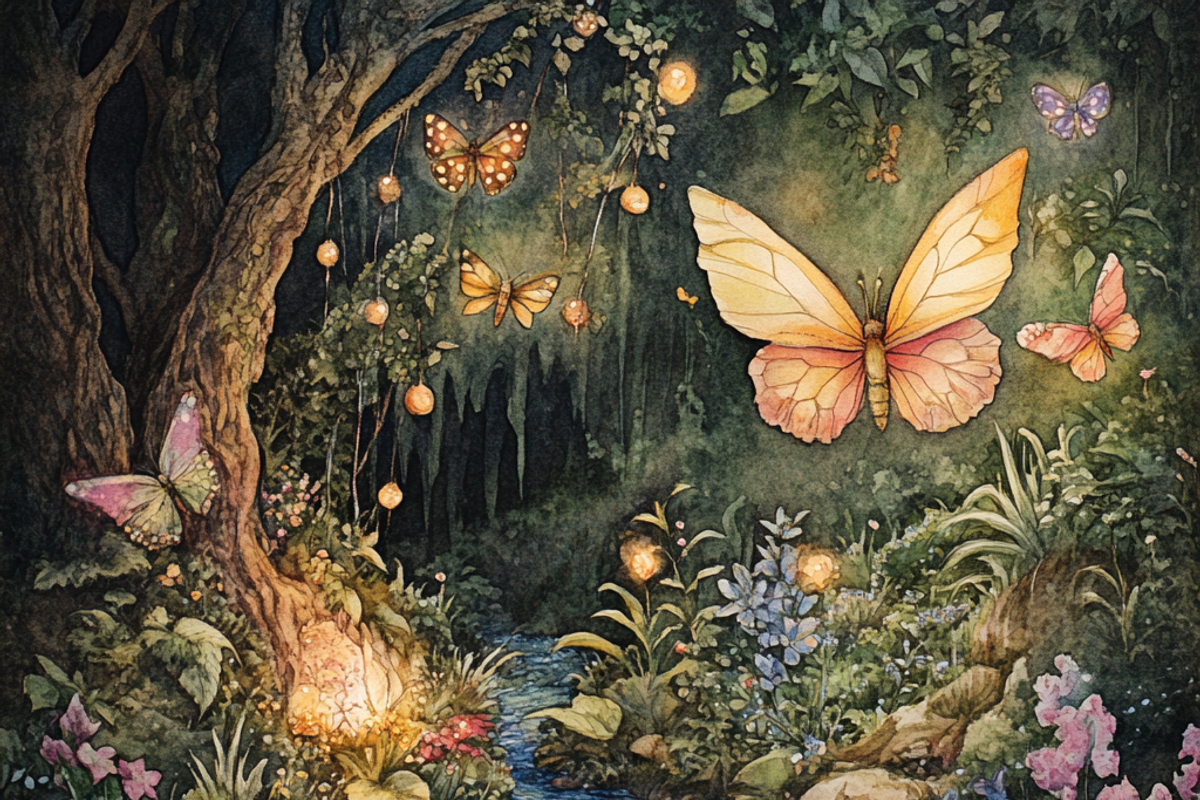 Enchanting Fairy Garden Scene, a Background Graphic by Printable Treasure (Photo 9 of 9)