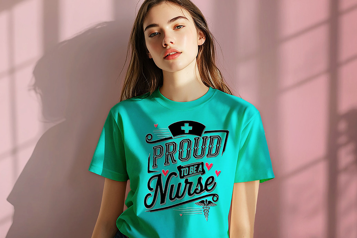 Proud to Be a Nurse Shirt Design, a Graphic by Vector Portal (Photo 3 of 5)