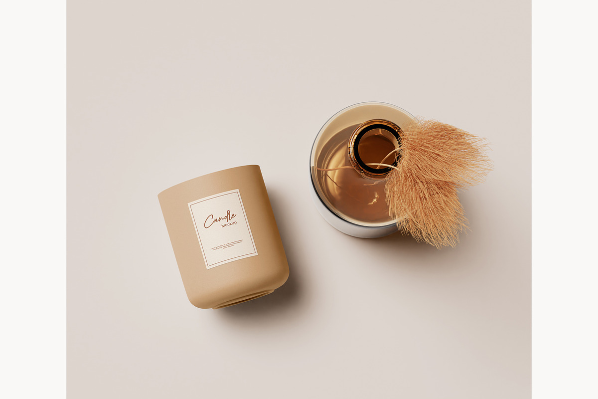 Amber Glass Candle Mockup, a Product Mockup by mockupocka (Photo 11 of 15)