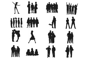 Figure Pose Silhouettes Set 1