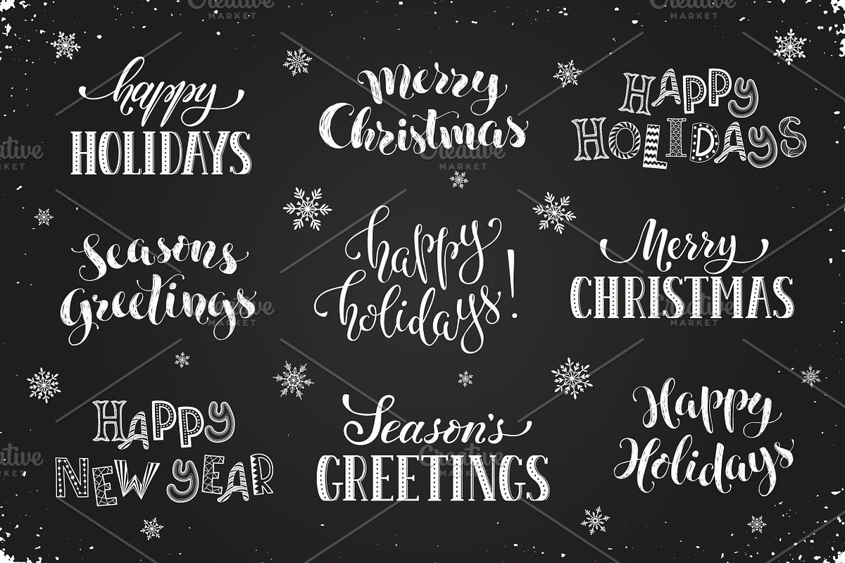 Christmas and New Year phrases set, an Object Graphic by Olly Molly (Photo 3 of 5)
