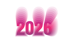 Bold 2026 Typography with Pink, an Illustration by piter.goskov