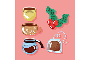 Five Coffee Beverage Icons