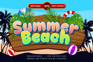 Summer Beach Vector Text Effect