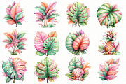 Whimsical Summer Tropical Leaf Clipa, an Illustration by Designworld (Thumbnail 3 of 8)