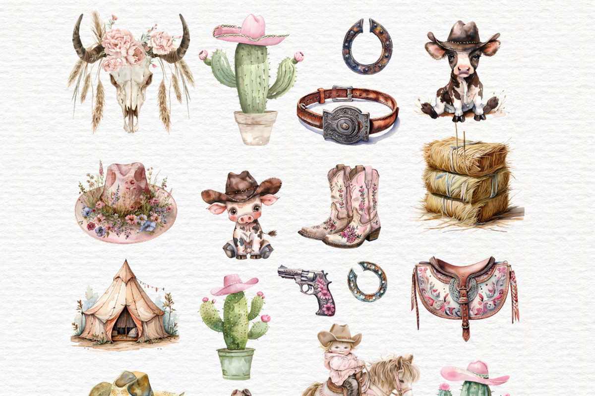 Cowgirl Clipart Palomino Horse, a Person Illustration by Invite to Clipart (Photo 6 of 9)