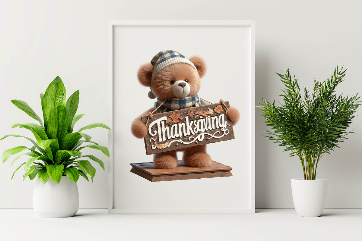 Autumn Teddy Bear Sublimation Clipa, an Illustration by SVGArt (Photo 6 of 8)