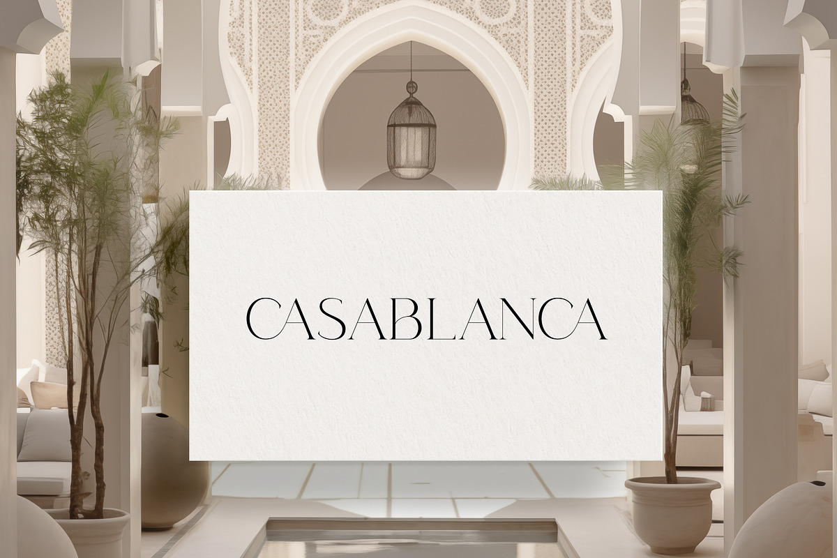 Casablanca - Sleek & Exotic Serif, a Serif Font by Alubia design (Photo 11 of 11)