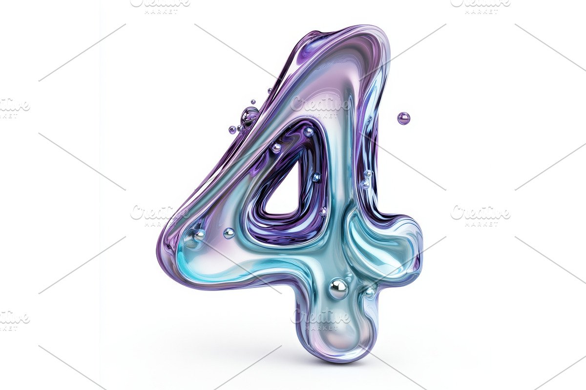 Colorful liquid number four with, an Illustration by tilialucida