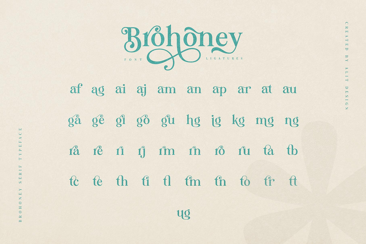 Brohoney Modern Serif Typeface, a Serif Font by alit design (Photo 4 of 18)