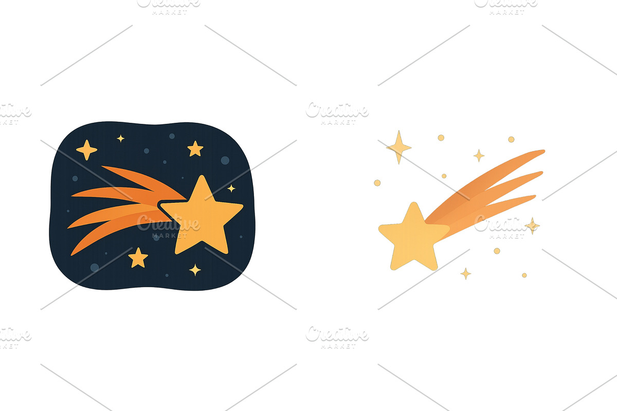 Colorful comet design featuring, an Illustration by ZinetroN