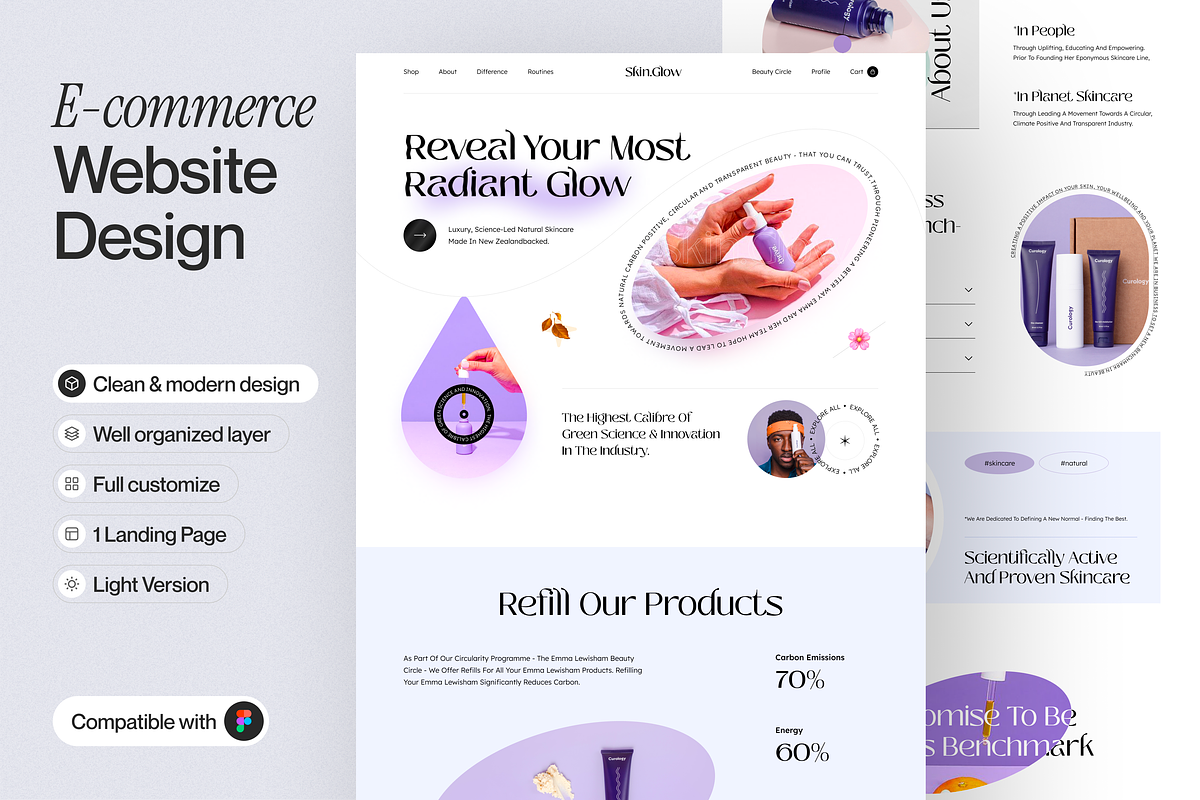 Skin care Landing Page, a Design Template by sajon.co