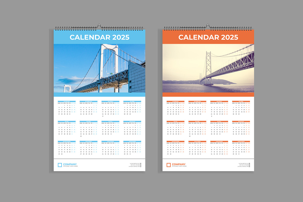 Wall Calendar 2025, a Stationery Template by Lakhan1998 (Photo 3 of 4)