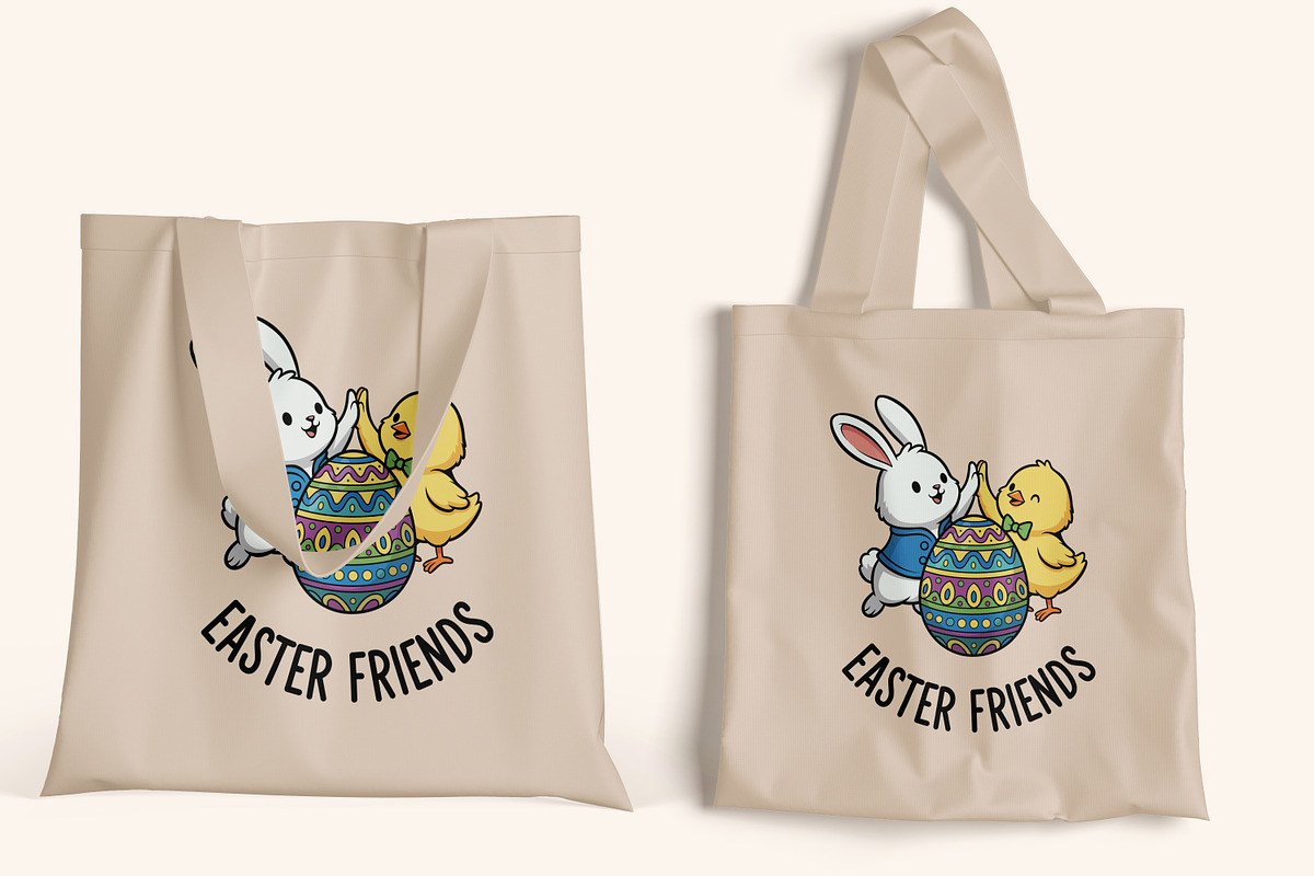 Kids Easter Bunny and Chick Friends, a Seasonal Illustration by Ghagra (Photo 3 of 7)