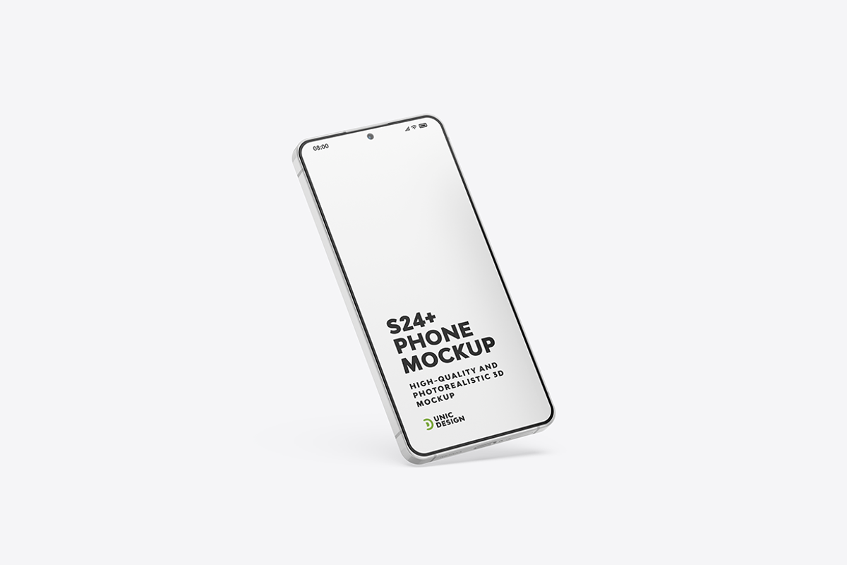 S24+ Phone Mockup, an Android Mockup by UnicDesign (Photo 3 of 10)