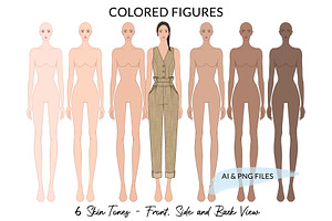 Colored Fashion Figures