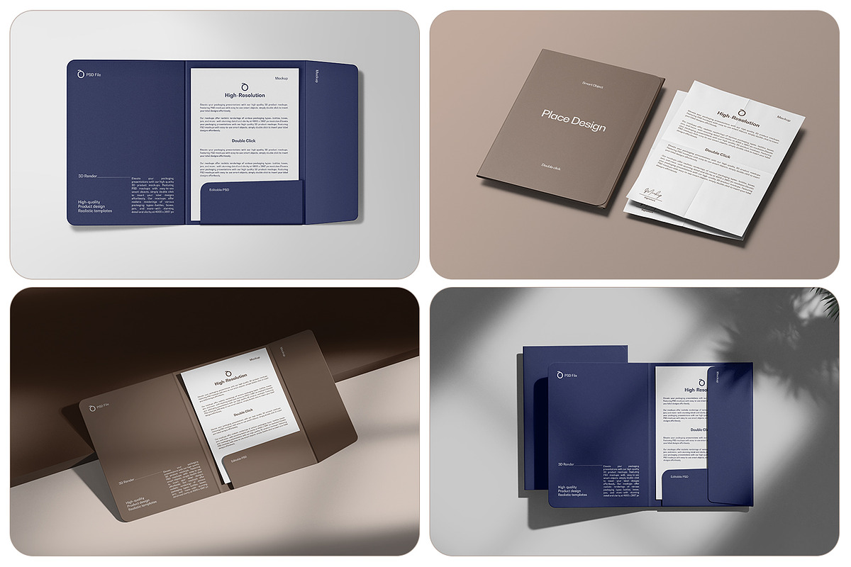 Presentation Folder & Paper Mockup, an Advertising Mockup by Ram Studio LLC (Photo 2 of 12)