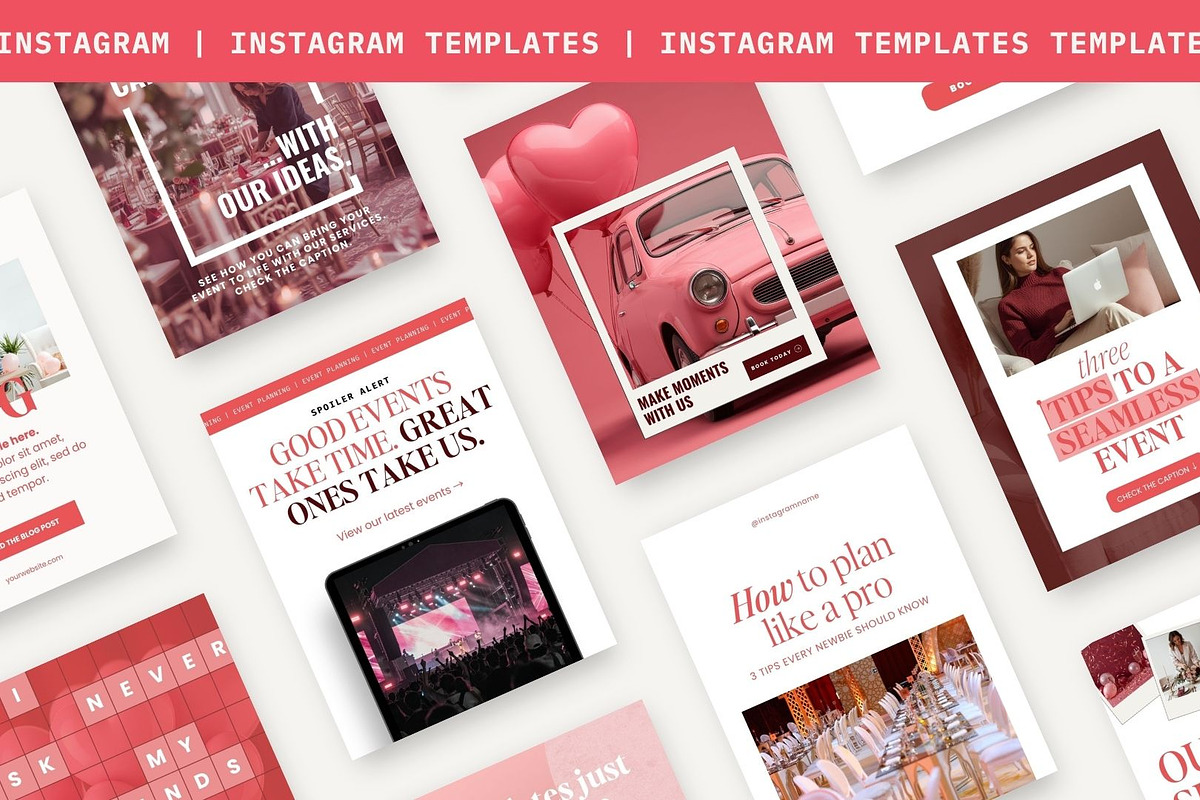 Event Planner Instagram Templates, a Social Media Template by InkBlue Templates (Photo 2 of 10)