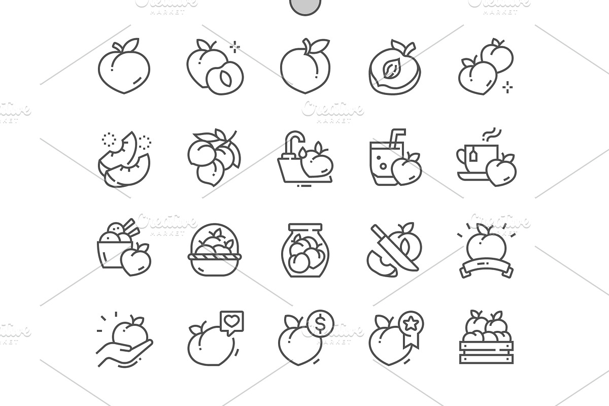 Peach Line Icons, an Outline Icon by Palau