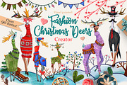 Fashion Christmas Deers Creator, an Object Graphic by Fluffy Unicorn (Thumbnail 1 of 7)