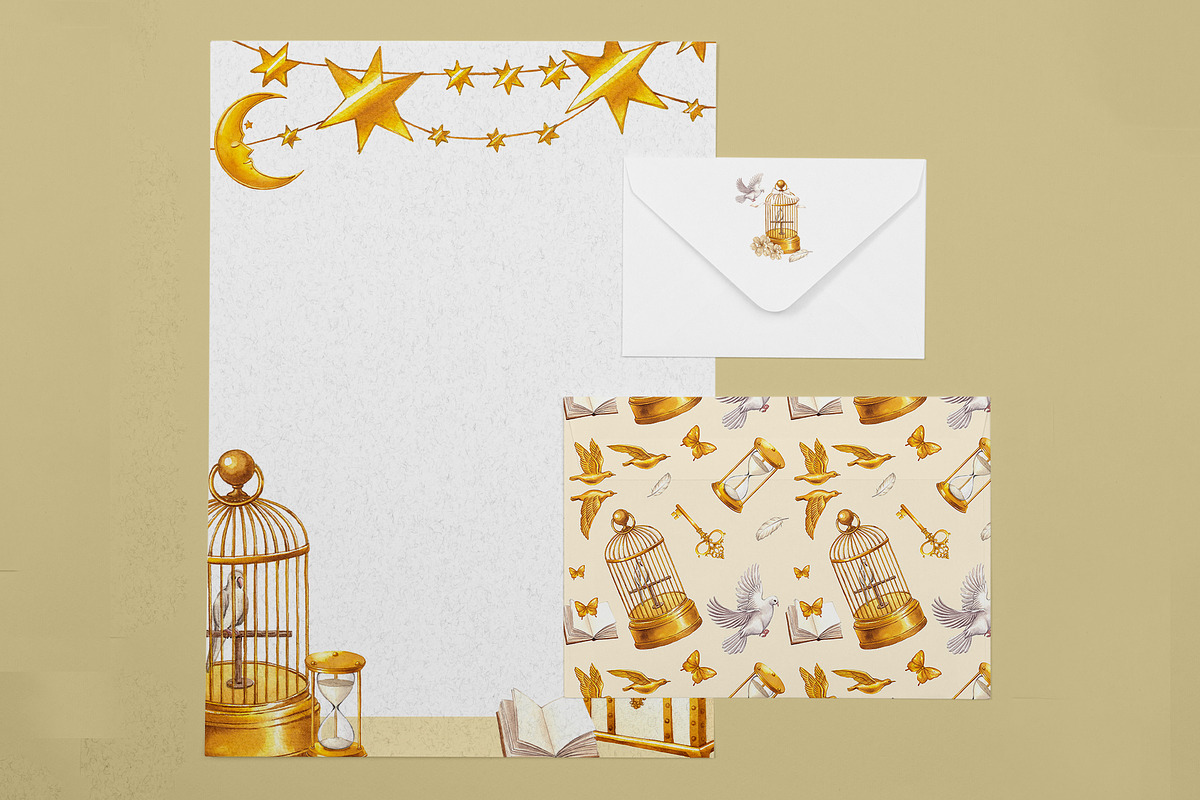 LaLuxe Vintage White & Goldorem, a Decorative Illustration by CreativeValuation (Photo 6 of 11)