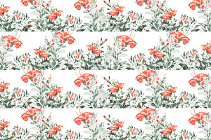 Photo Illustration Floral Motif Stri