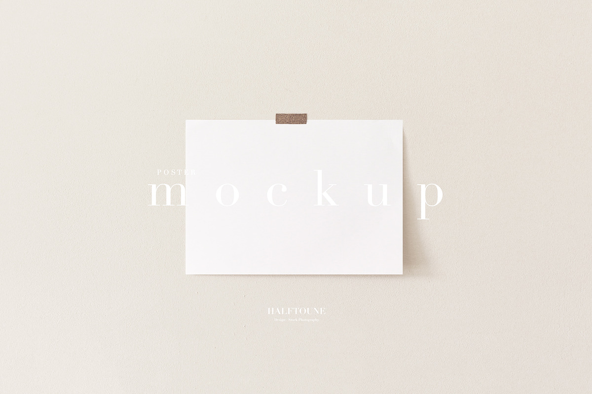 Mockup Landscape Art Print on Wall, a Graphic by HALFTOUNE (Photo 1 of 6)