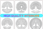 Mandala Tree Coloring Book Pages, a Decorative Illustration by Ink Gallery (Thumbnail 3 of 4)