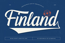 Finland Retro Script Logotype