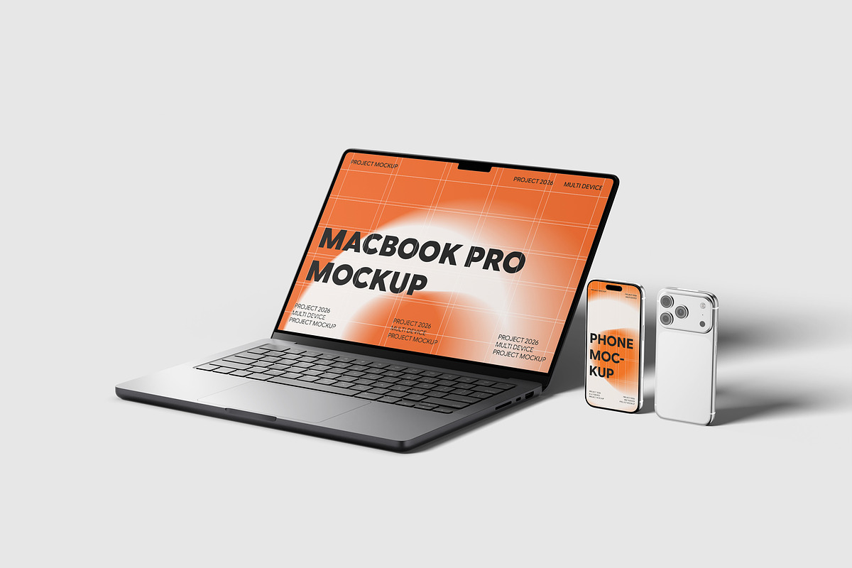 Laptop And Phone Mockup, a Wearable Device Mockup by scribrostudio (Photo 8 of 11)