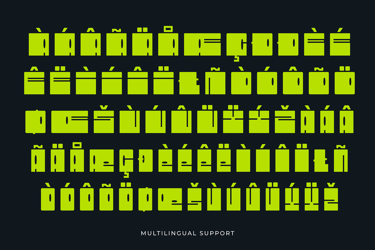 Heavy Block - A Chunky Display Font, a Sans Serif Font by Ainun Jinan (Photo 9 of 10)
