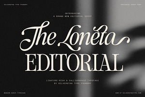 The Loneta Editorial Serif Typeface, a Serif Font by SilverStag Type Foundry