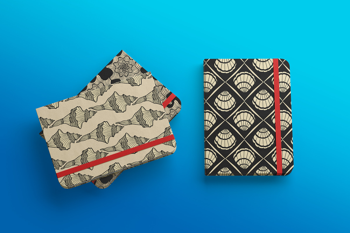 100 Seashell Vector Patterns, a Pattern Graphic by Andre_Eva (Photo 7 of 8)